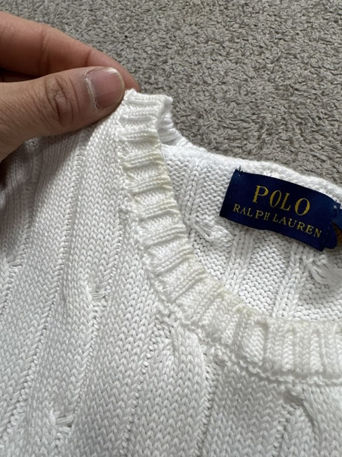 폴로 꽈배기 니트 XS 상품이미지5