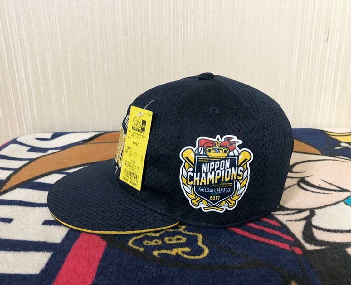 NPB 마제스틱 후쿠오카 소프트뱅크호크스 2017 일본 챔피언모자/캡 상품이미지3