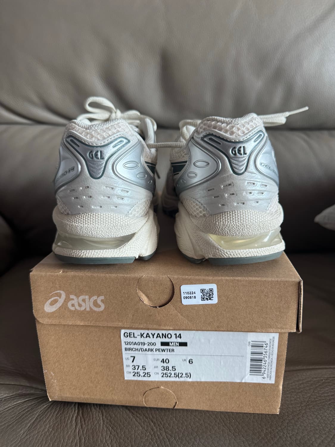 아식스 젤카야노14 버치다크퓨터 252.5사이즈 상품이미지4