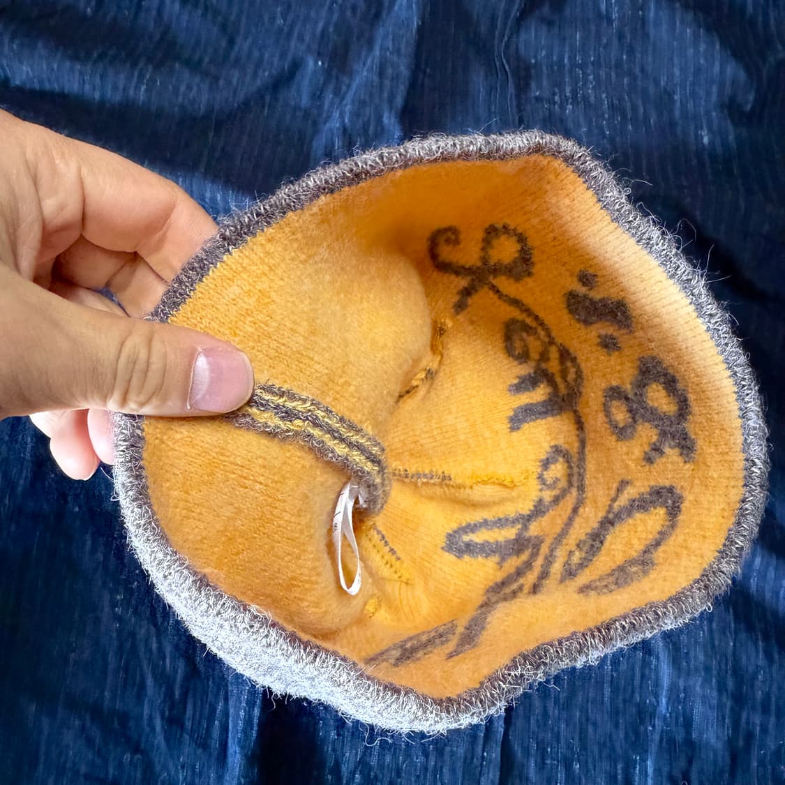 키앙크 알파카 울 블랜드 비니 [아쿠아블루/베이지] 상품이미지3