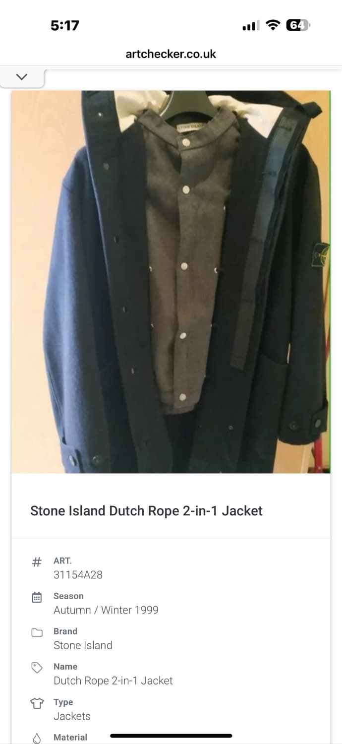 90s 스톤아일랜드 dutch 2 in 1 rope jacket 상품이미지8
