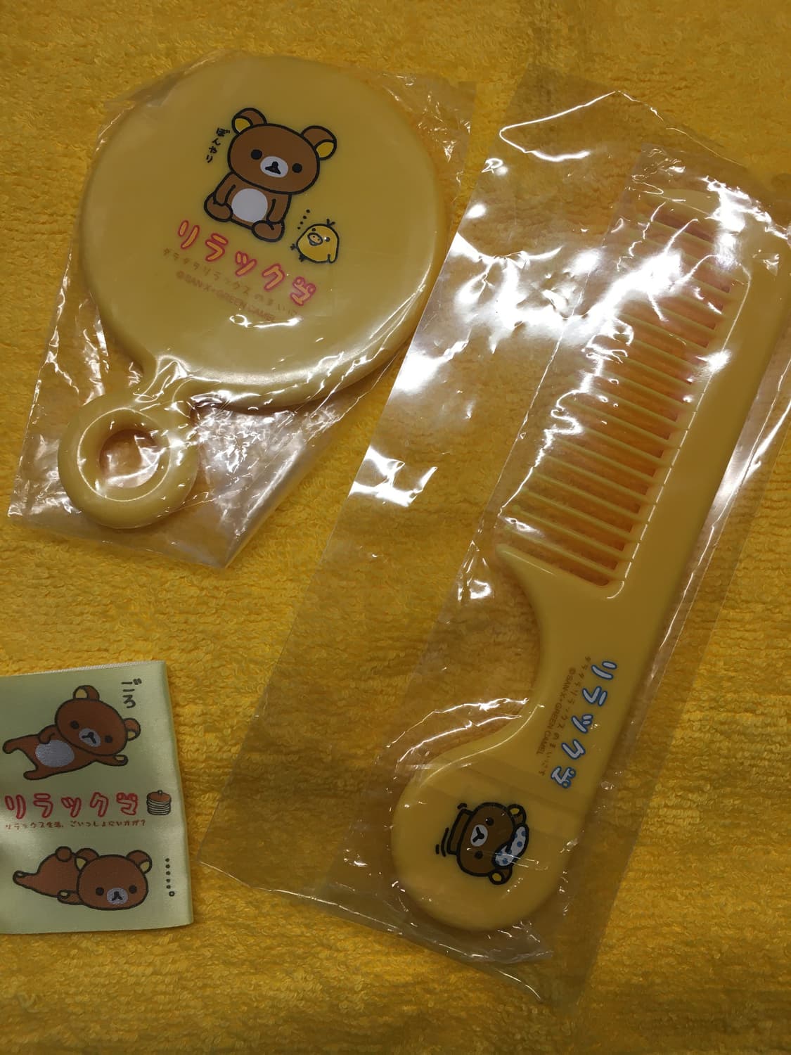 리락쿠마 빗거울 / 손수건 SET 상품이미지2