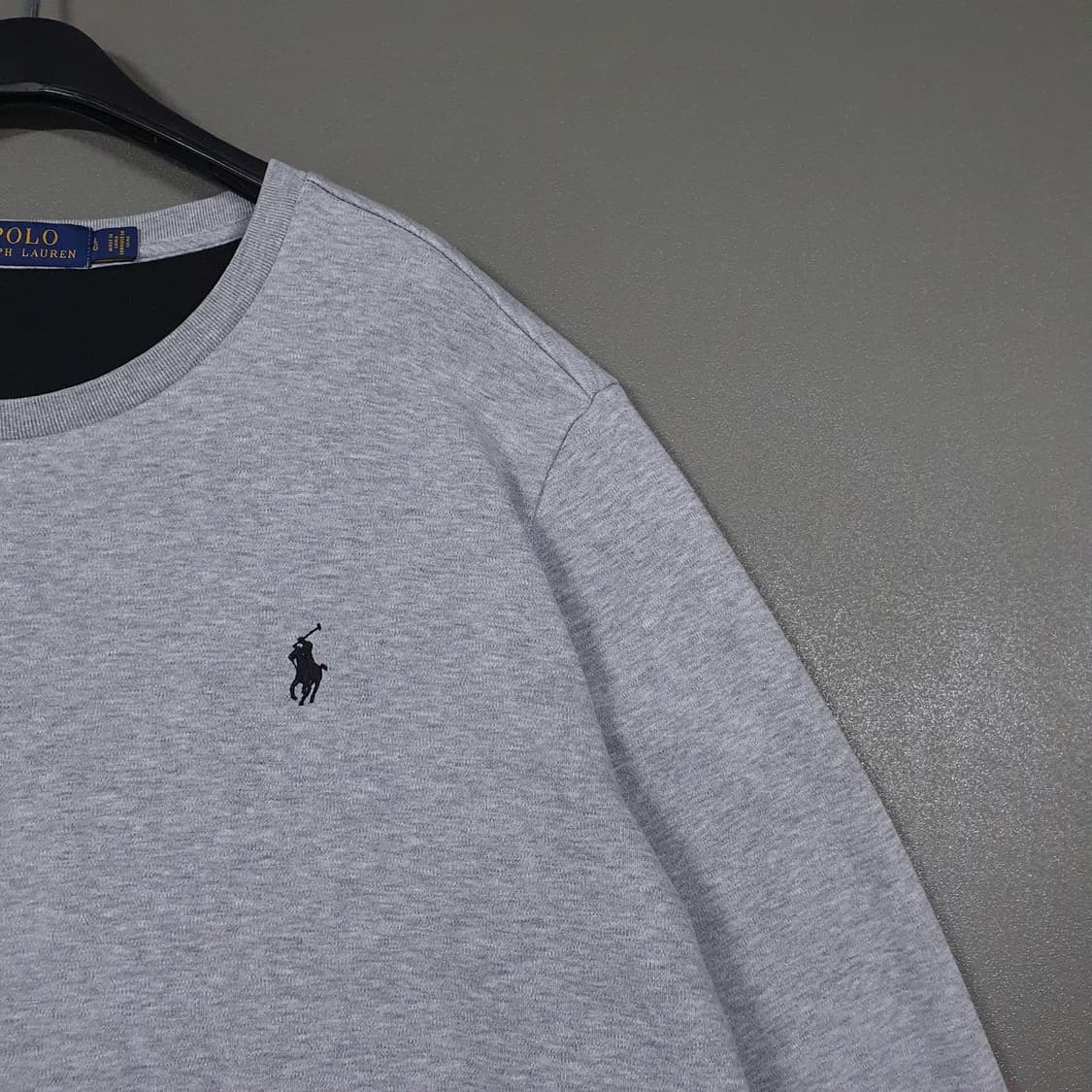 실측 XL) 폴로 랄프로렌 신형 포니 기모 맨투맨 스웻셔츠 그레이 상품이미지2