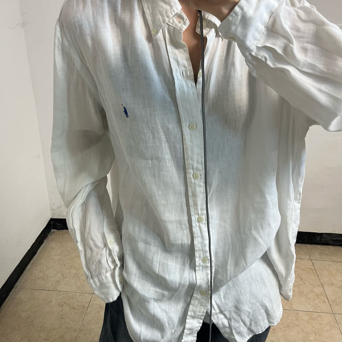 Polo Ralph Lauren Linen White Shirt  상품이미지3
