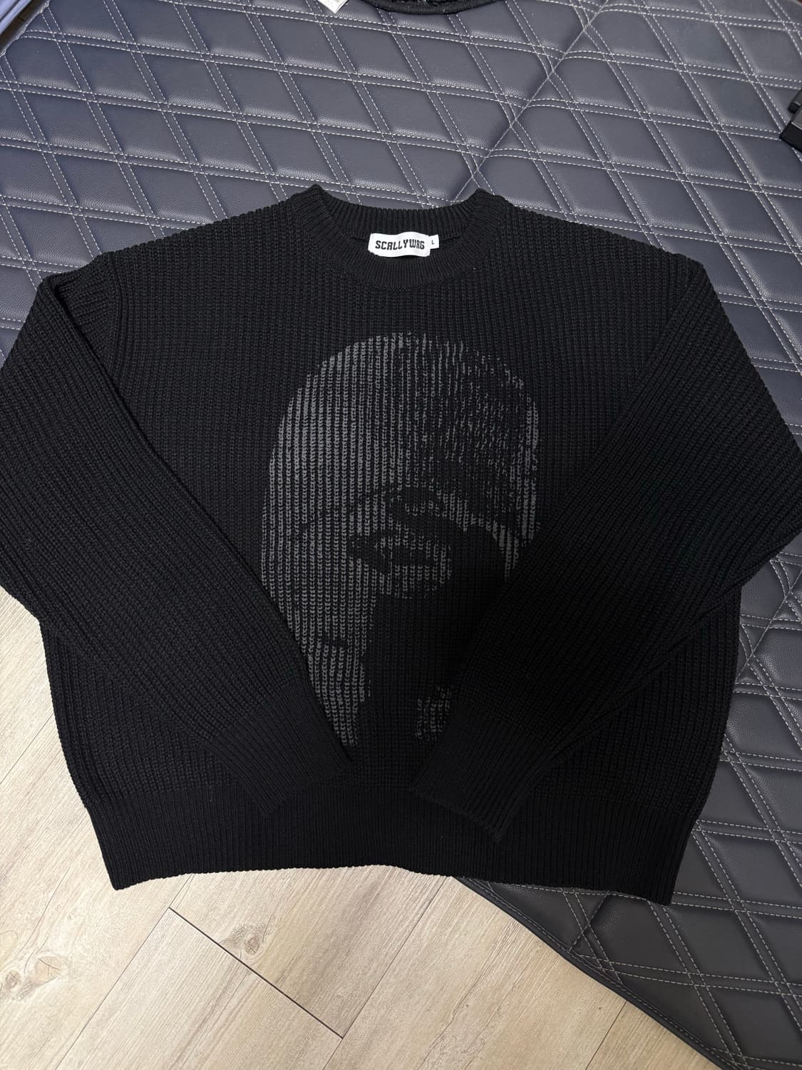 스켈리웩 프린팅 핑거홀 리브드 니트 L 상품이미지3