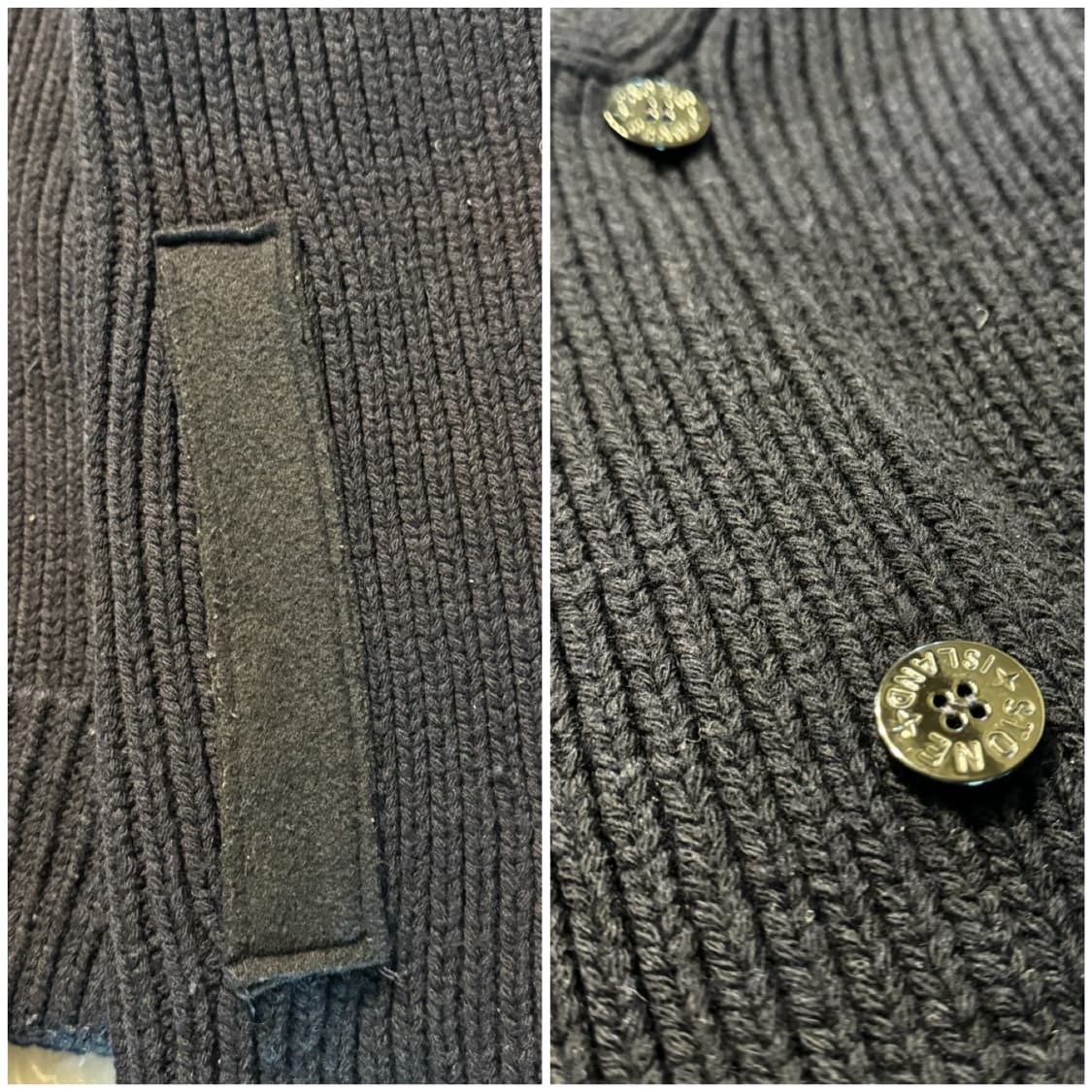 스톤아일랜드 stone island 헤비니트 더블버튼 울 집업자켓 코위첸 상품이미지5