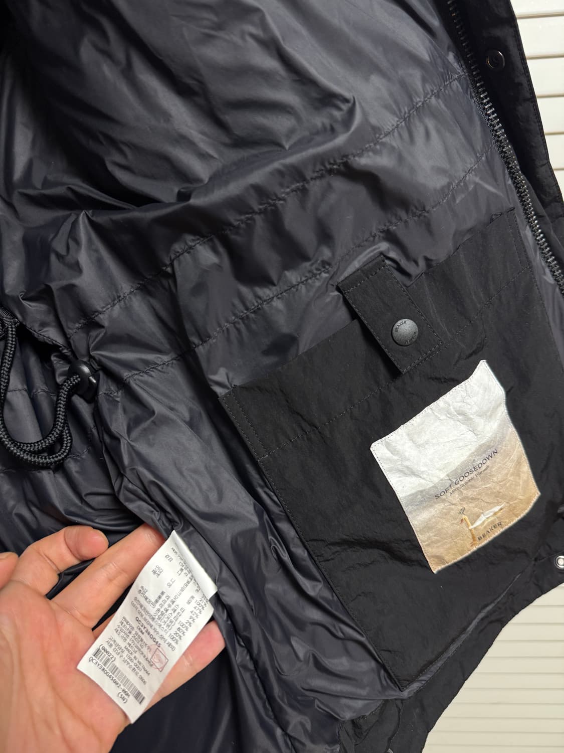 23FW 삼성물산 비이커 카라코람느낌 패딩 블랙 100~105 상품이미지3