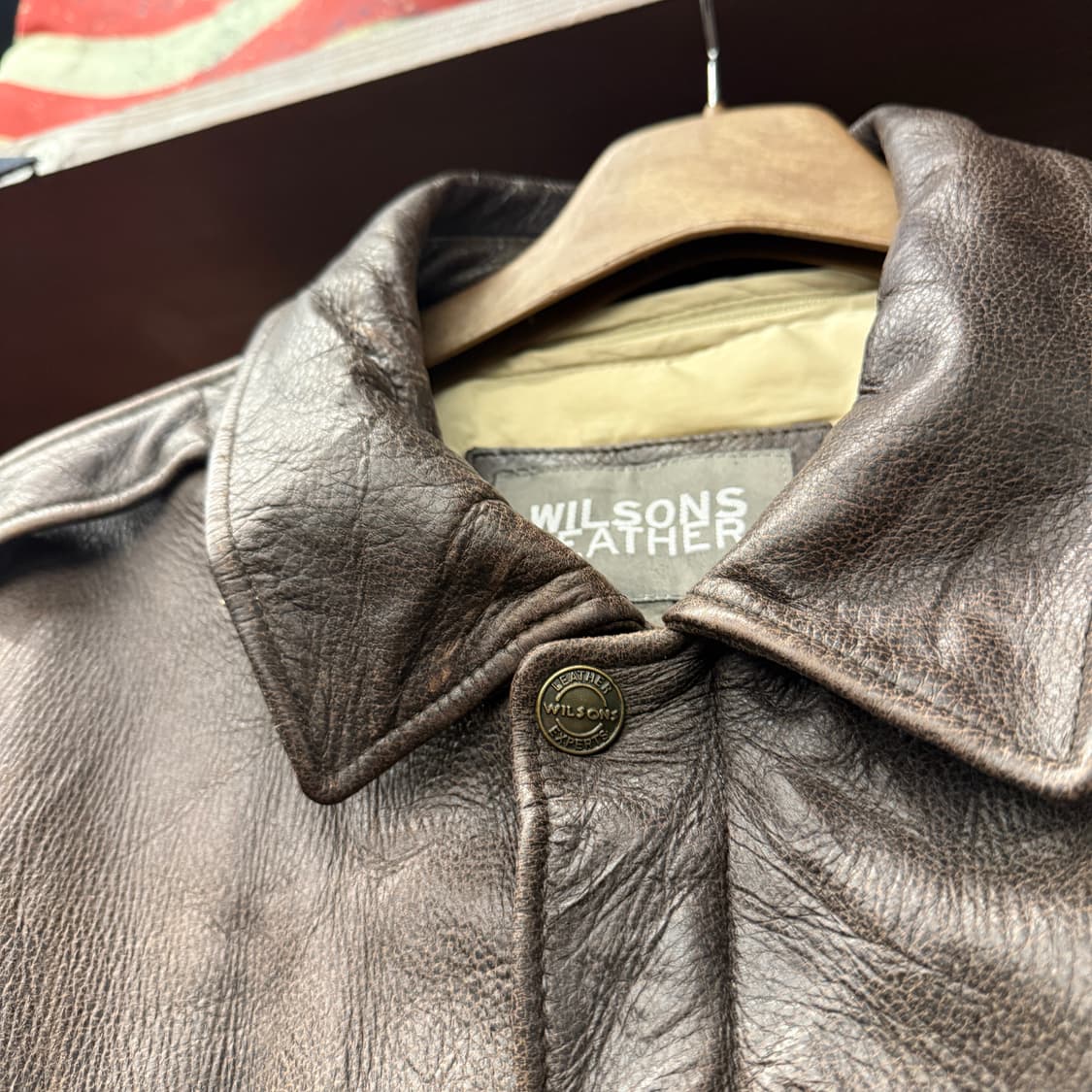90s 윌슨레더 신슐레이트 맵라이닝 A-2플라이트 레더자켓 N857   상품이미지6
