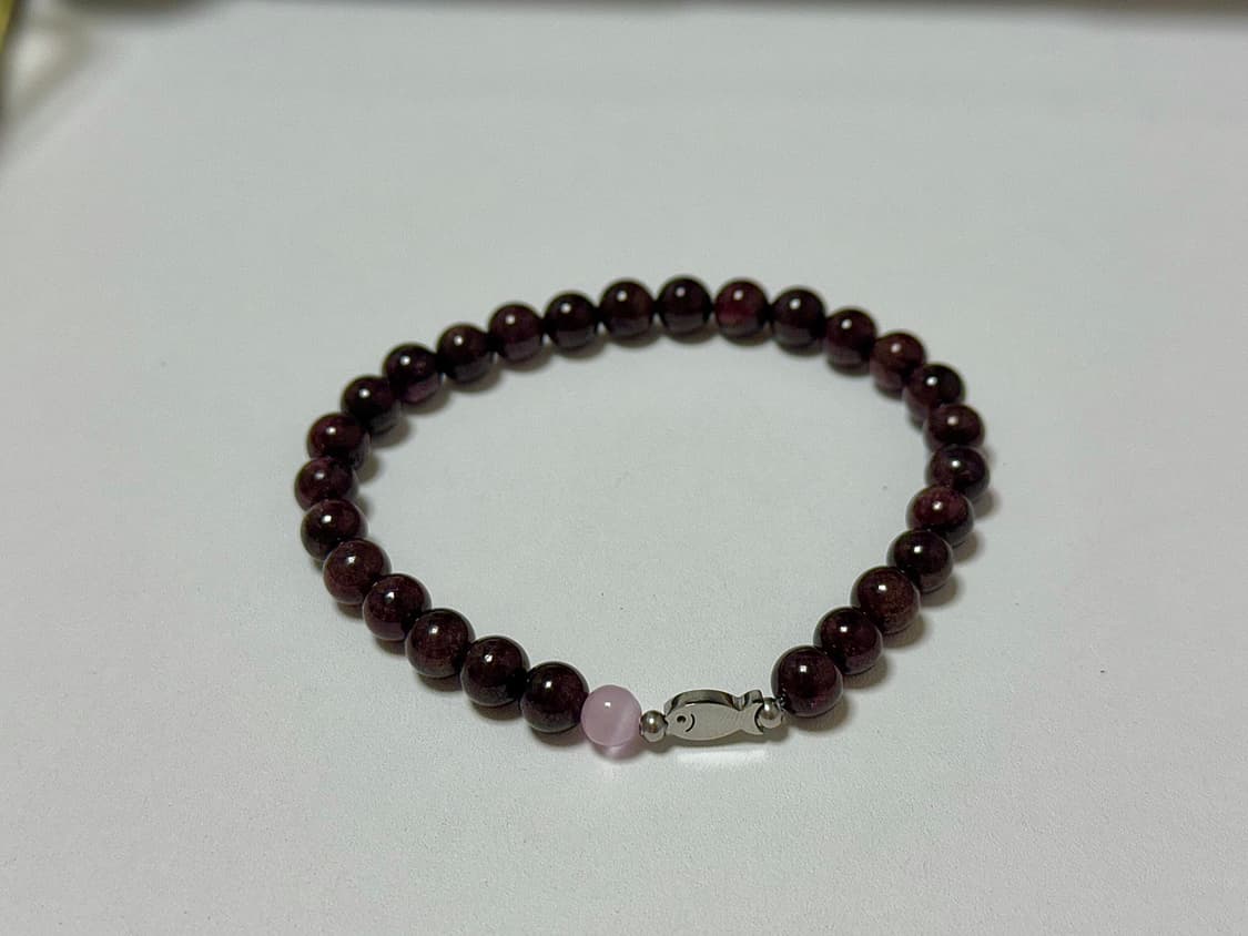 천연석 가넷 물고기 원석팔찌 상품이미지2