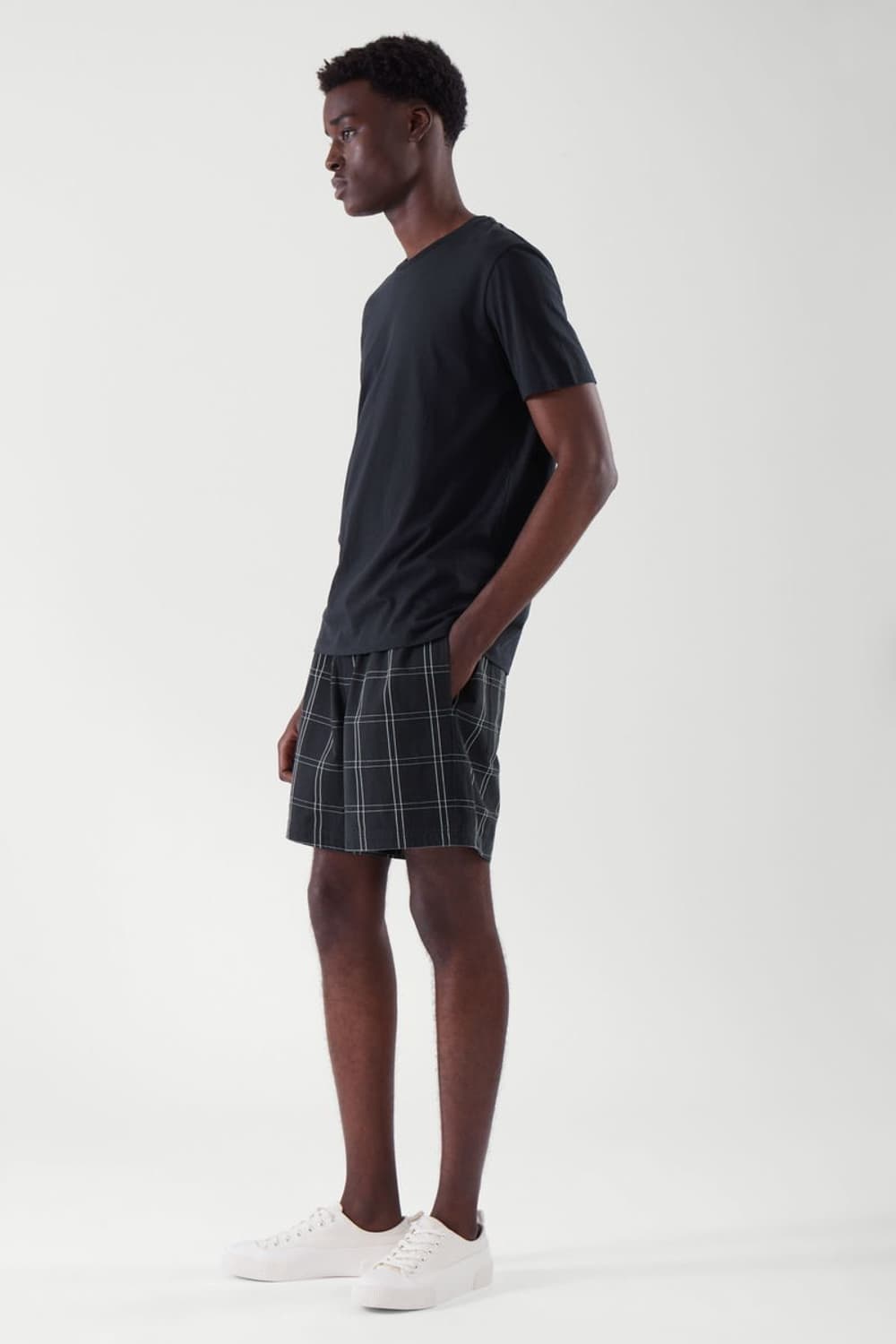 코스 체크 드로우스트링 쇼츠 상품이미지2