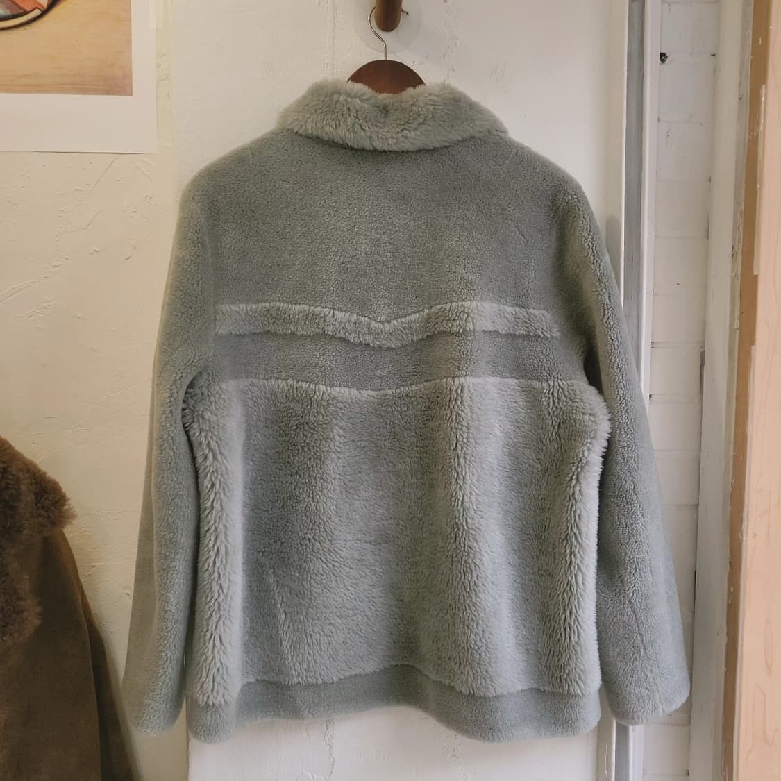 민트그레이 양모100 무스탕 상품이미지6