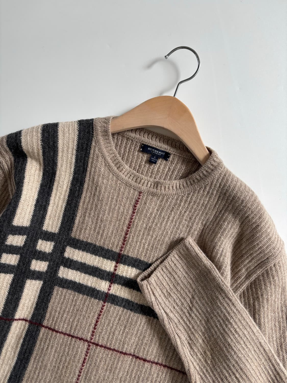 Burberry 버버리 클래식 체크 패턴 울 니트 상품이미지4