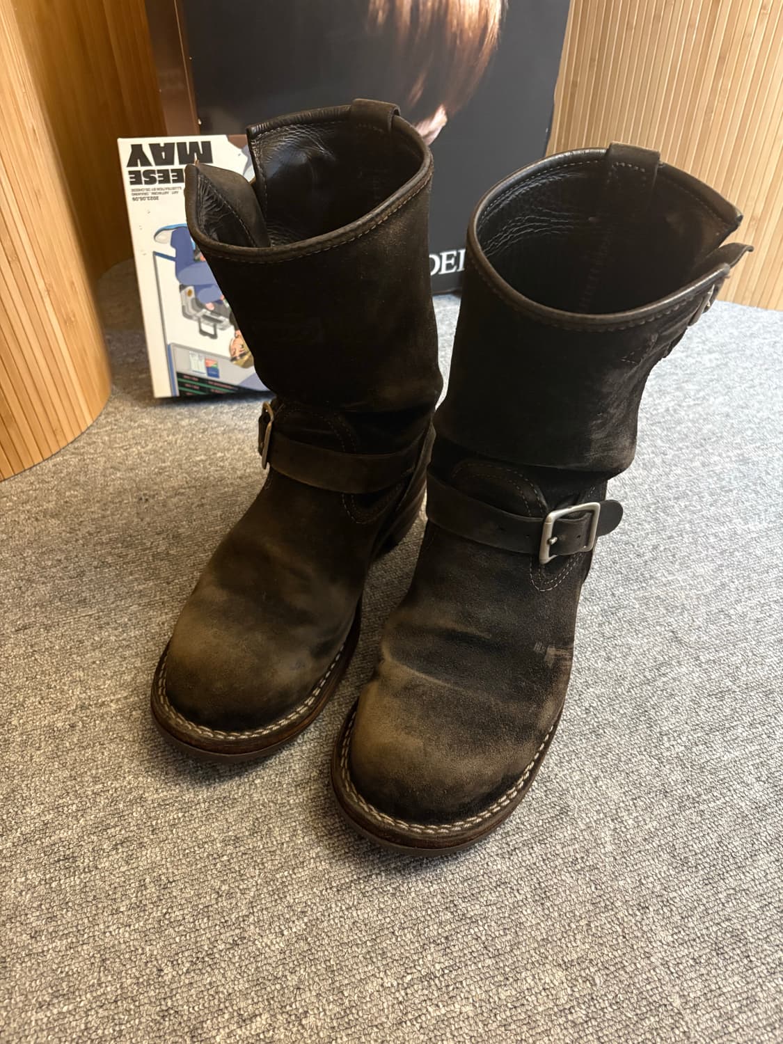 [8D] 웨스코 보스 러프아웃블랙 엔지니어부츠 상품이미지1