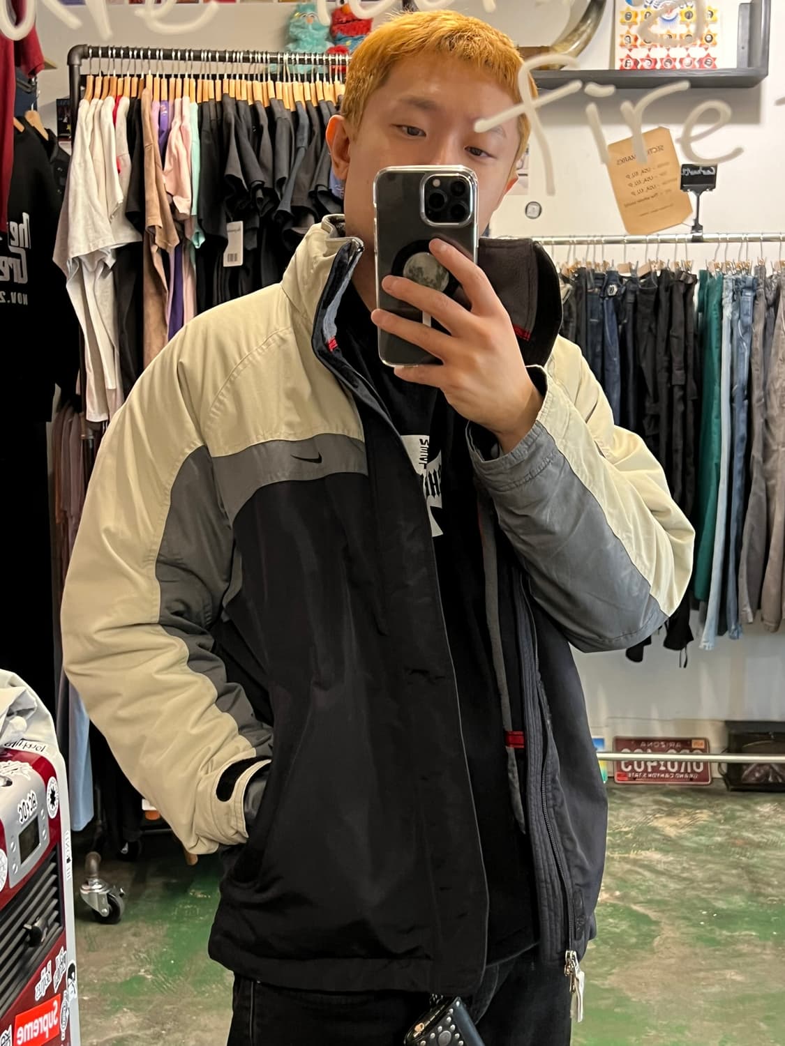 [실측L] 올드 나이키 Y2K 하이넥 아웃도어 자켓 상품이미지2