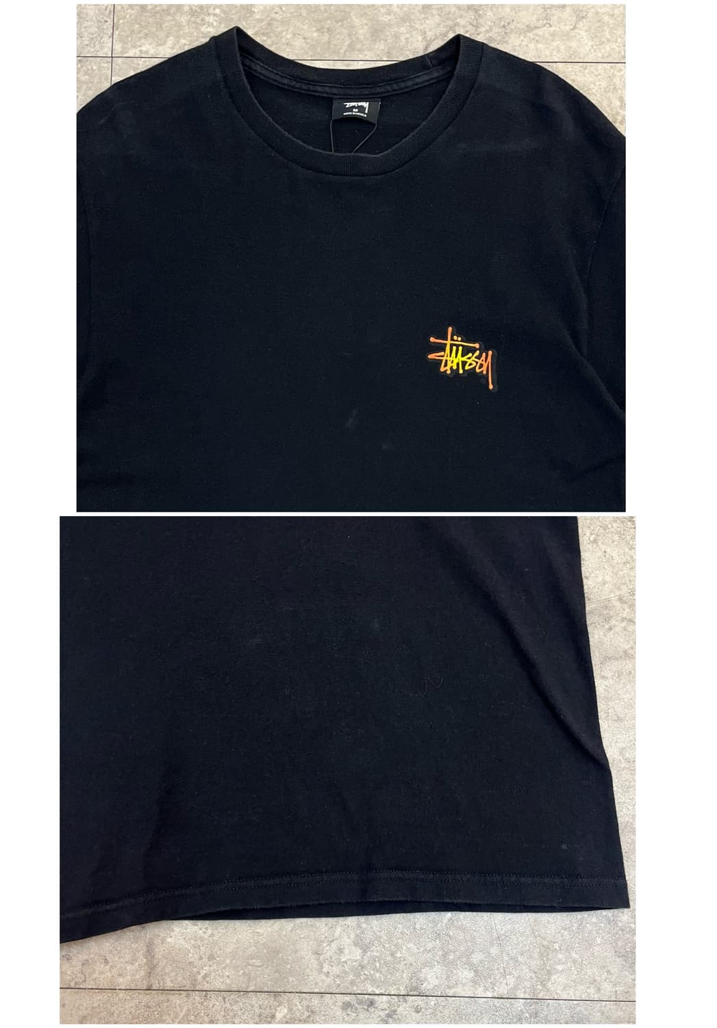 스투시 파이어 에잇볼 반팔티 블랙 M #csz3230 상품이미지5