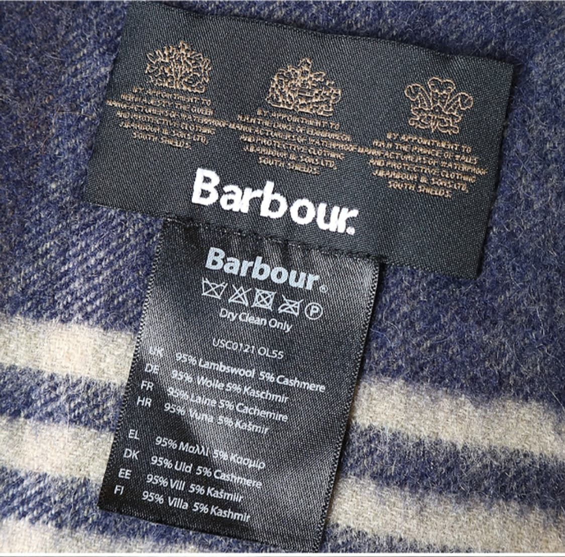 barbour 바버  울 캐시미어 체크 롱 머플러  

 상품이미지4