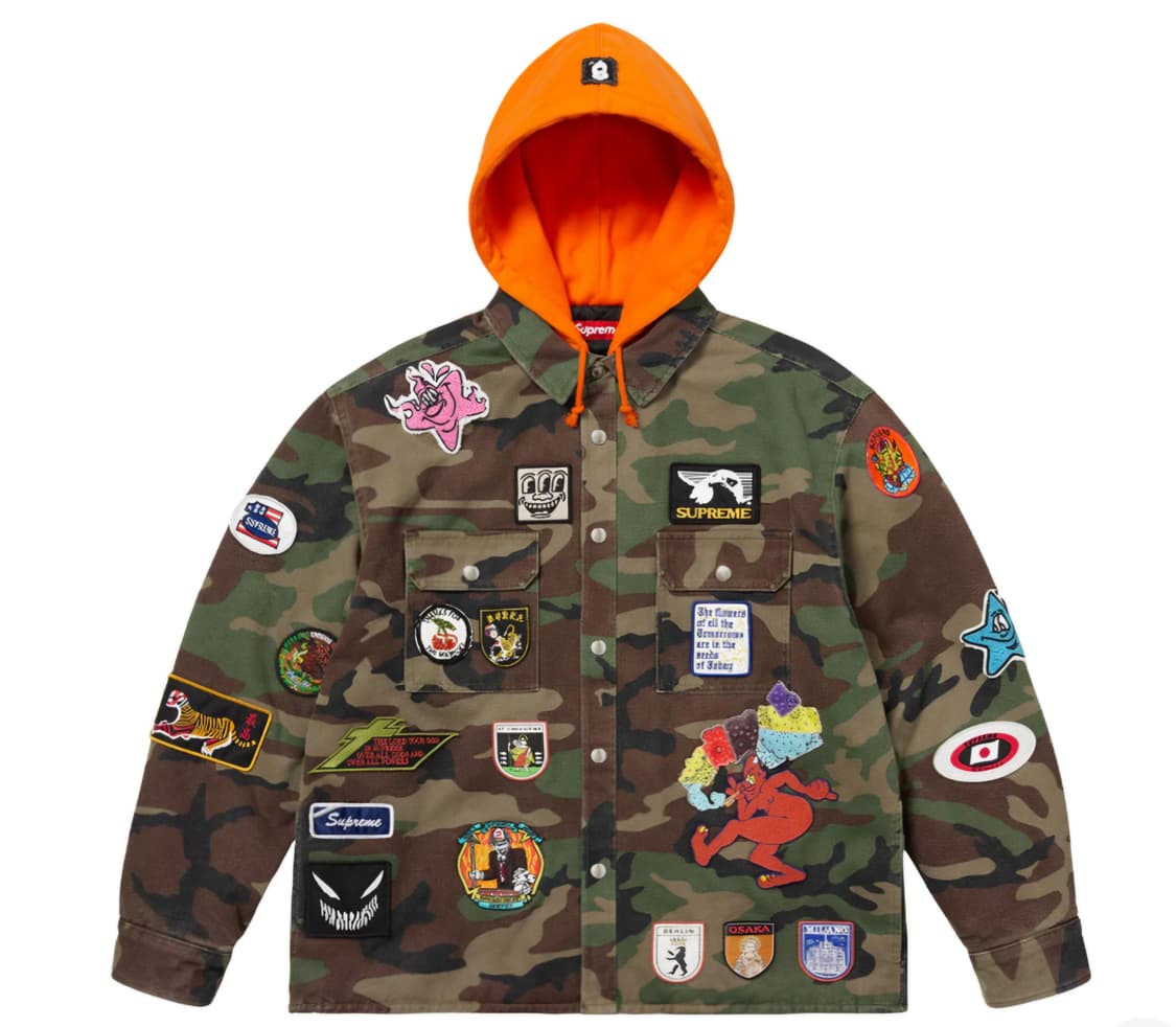 슈프림 패치스 후드집업 카모 새상품 상품이미지1