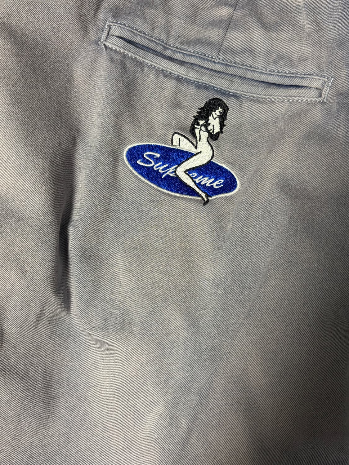 슈프림 핀업걸 치노팬츠 워시드 네이비 상품이미지4