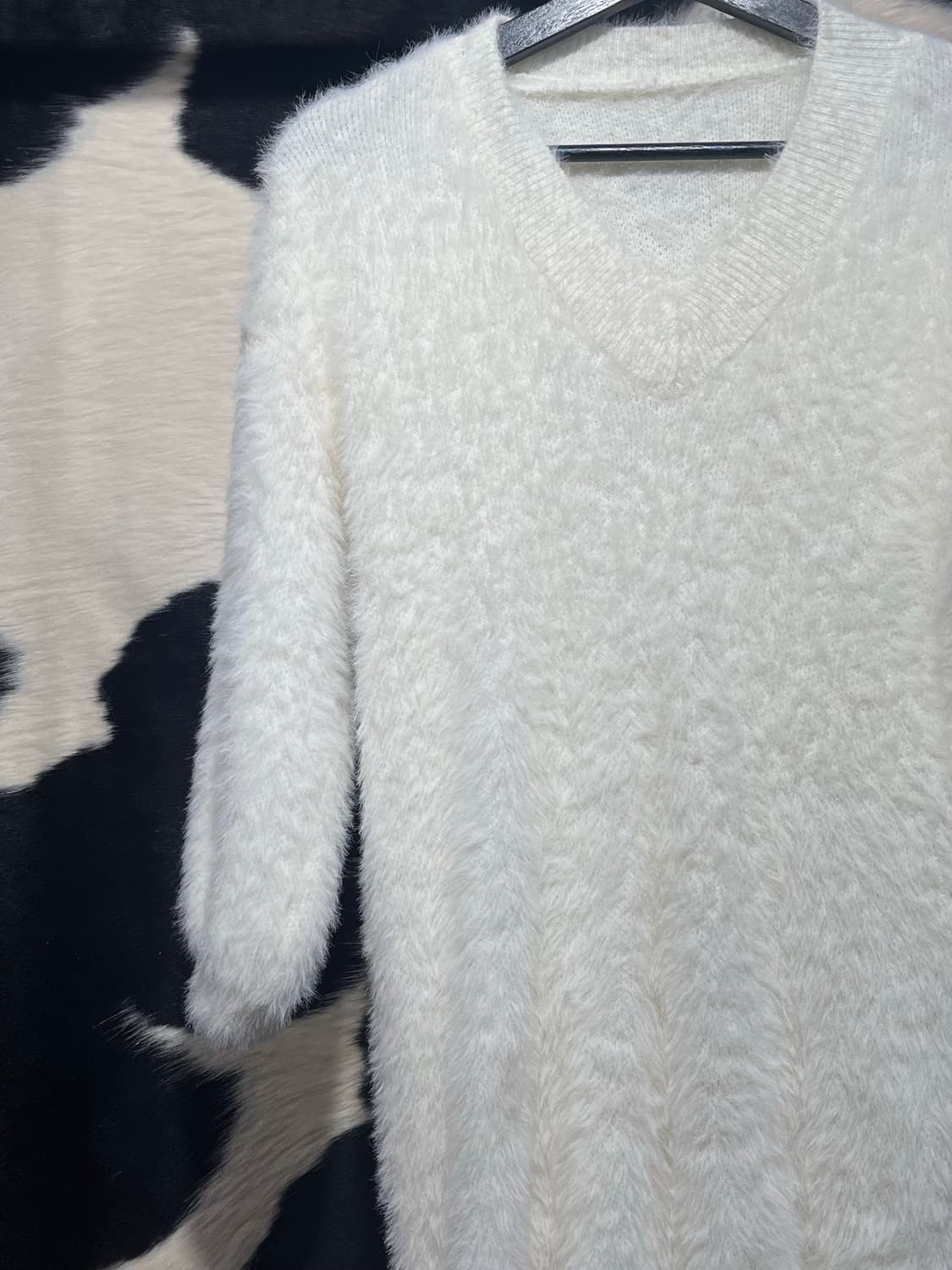 모헤어 화이트 니트 원피스 상품이미지3