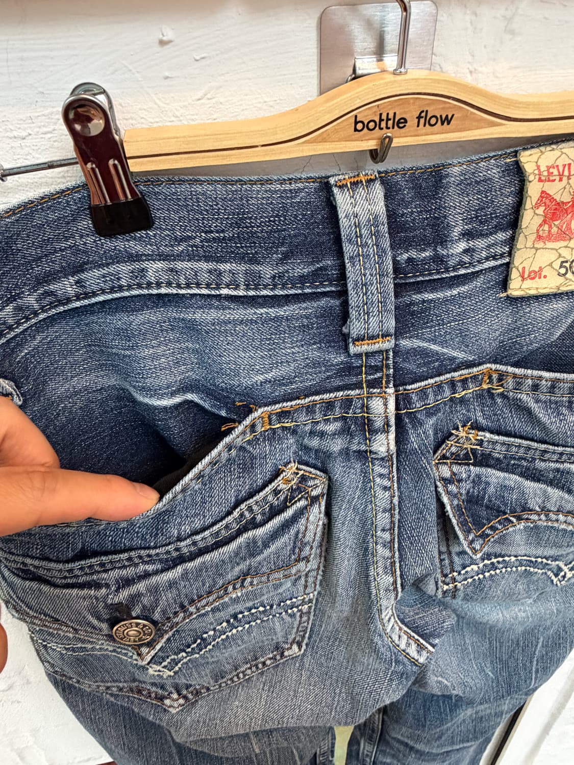 Levis 리바이스 00s NE502 로우라이즈 데님팬츠 30x32 상품이미지8