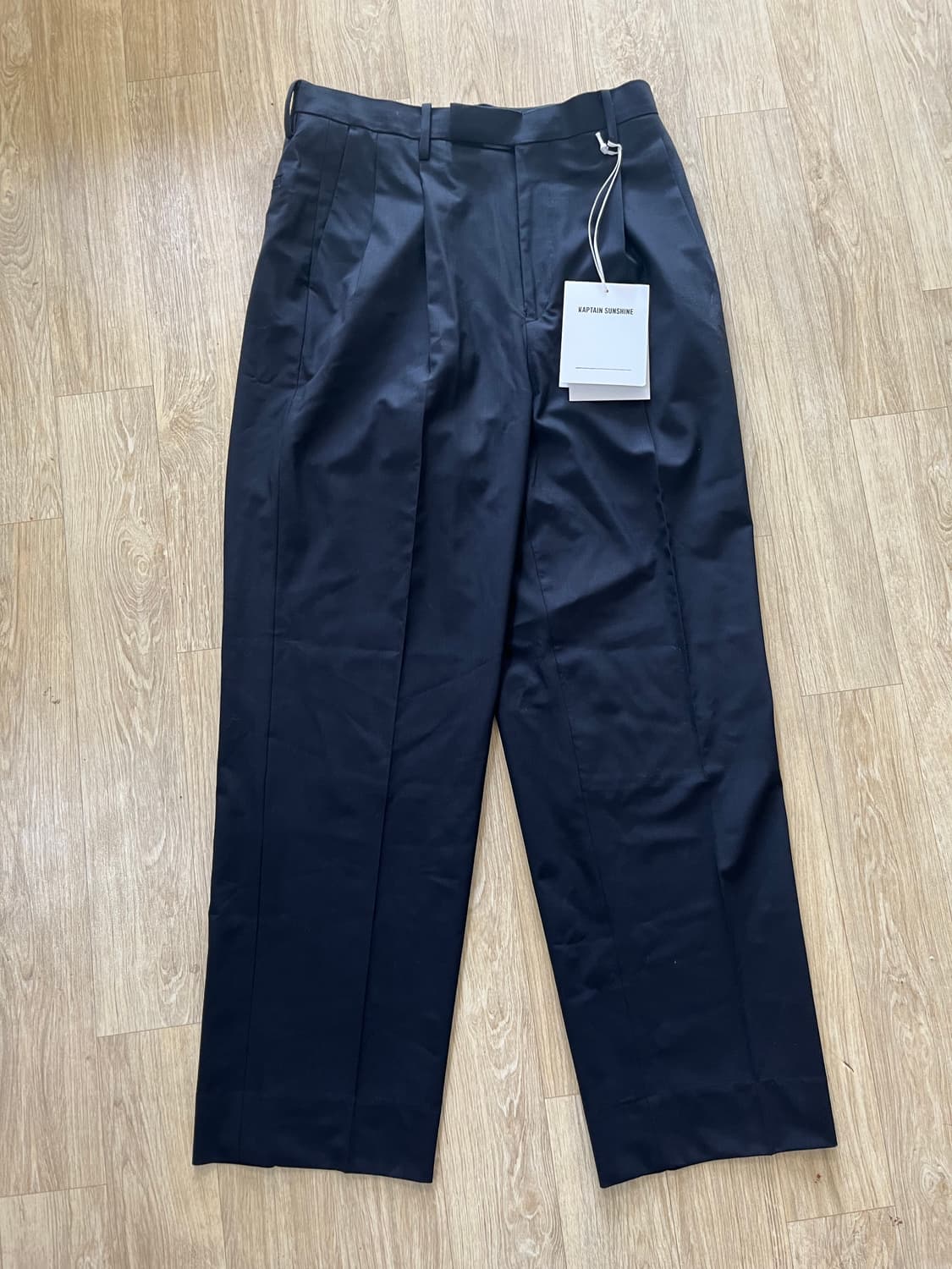 캡틴선샤인 슈컷 울 슬랙스 네이비 32 새상품 상품이미지5