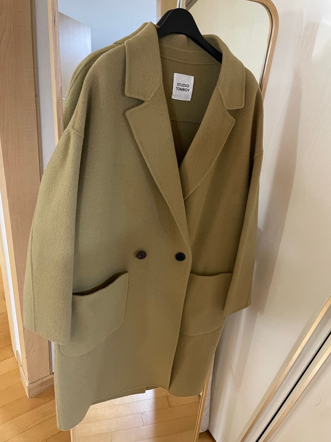 스튜디오 톰보이 TOMBOY 핸드메이드 울코트 앙고라 모직코트 상품이미지5