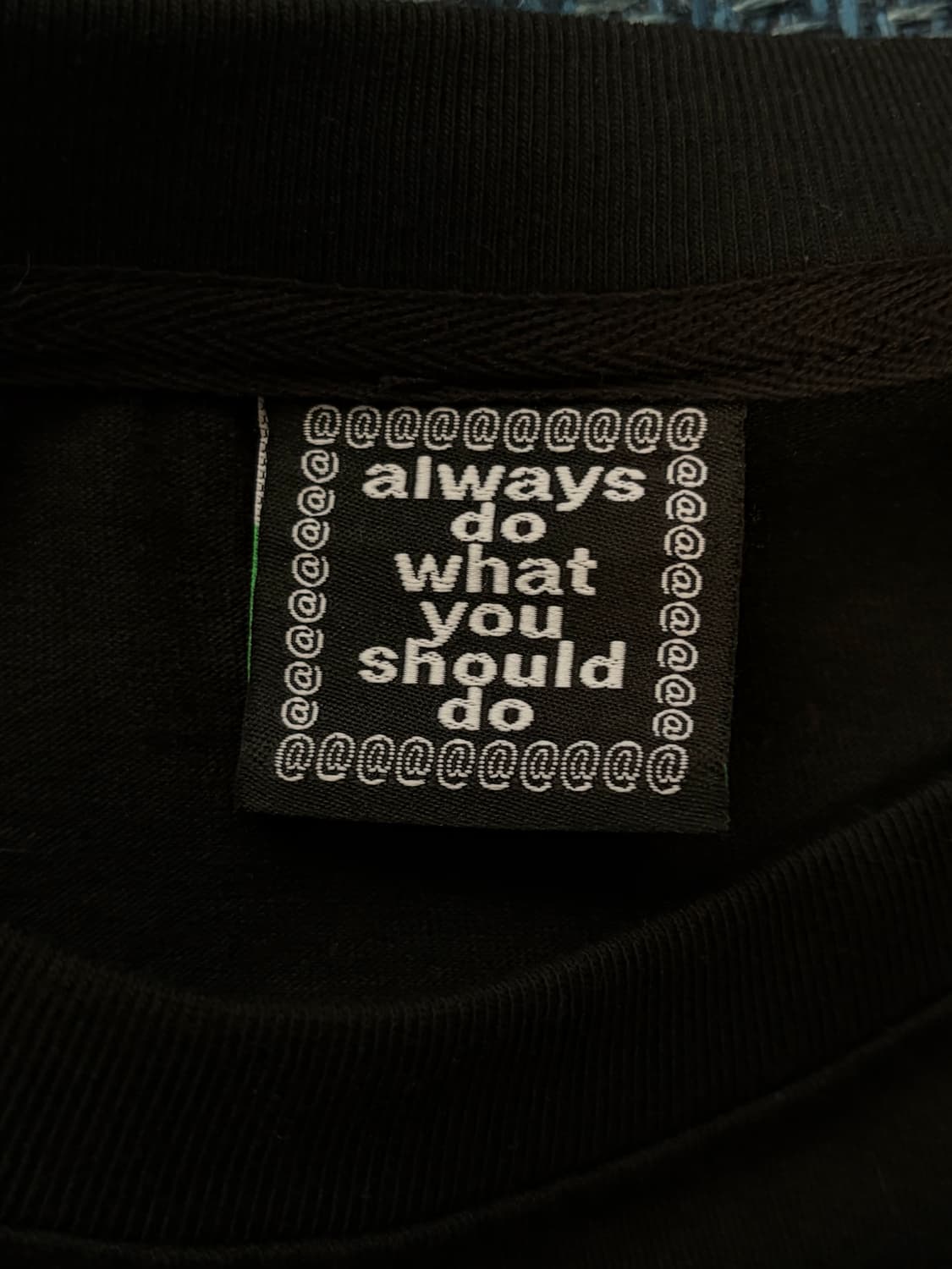 always do what you should do 블랙 반팔 티셔츠 상품이미지5