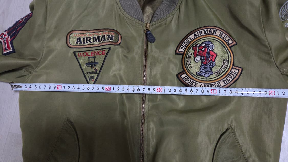 (착샷) 90s 에어맨 데빌 L2B 플라이트 자켓 상품이미지4