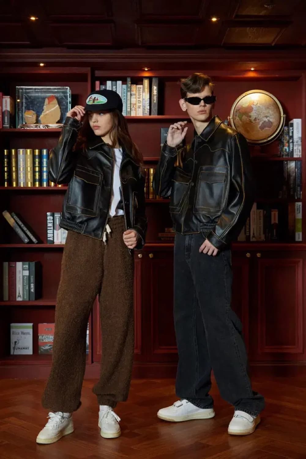 [S] STU 커브드 레더자켓 상품이미지1