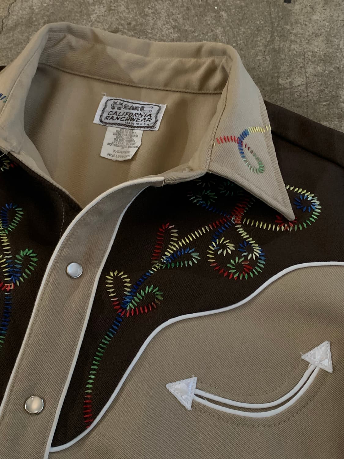 60s H BAR C 폴리 트윌 웨스턴 셔츠 HOLLYWOOD 상품이미지4