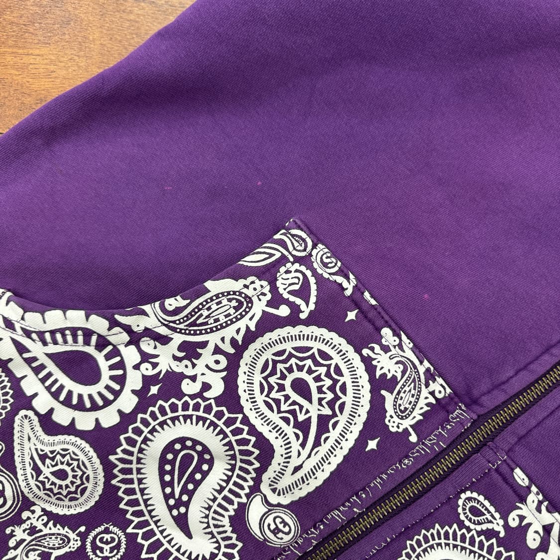 M 스투시 어센틱 페이즐리 후드 집업 상품이미지4