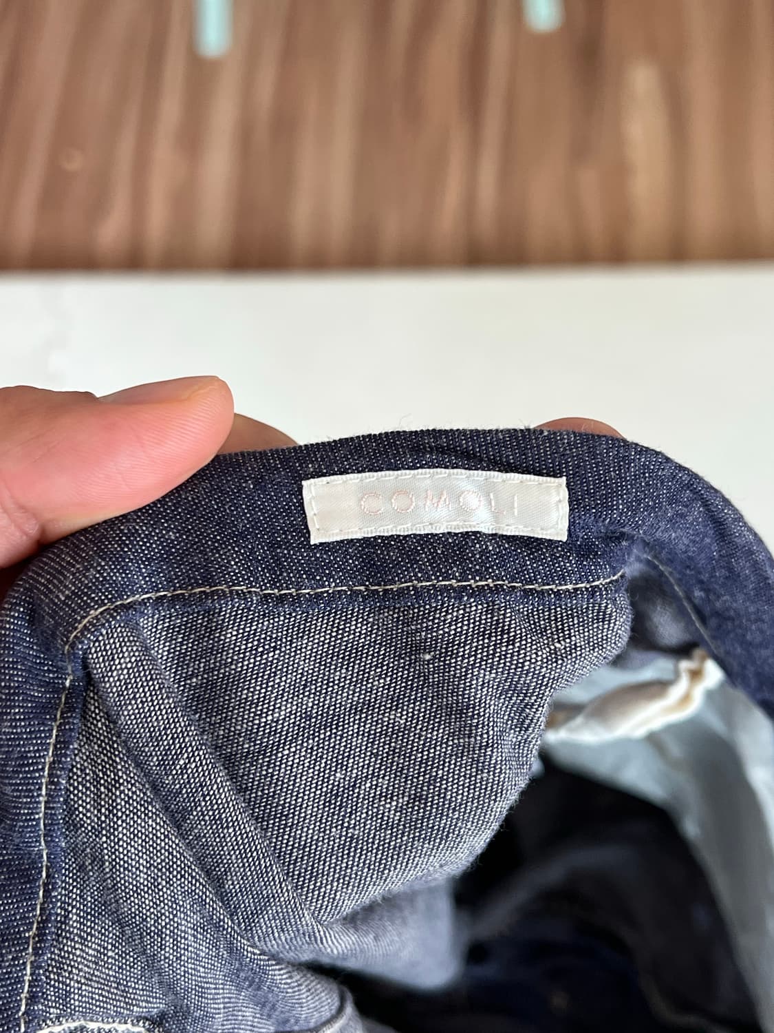 20ss comoli 코튼 데님 스트링 팬츠 2사이즈 상품이미지5