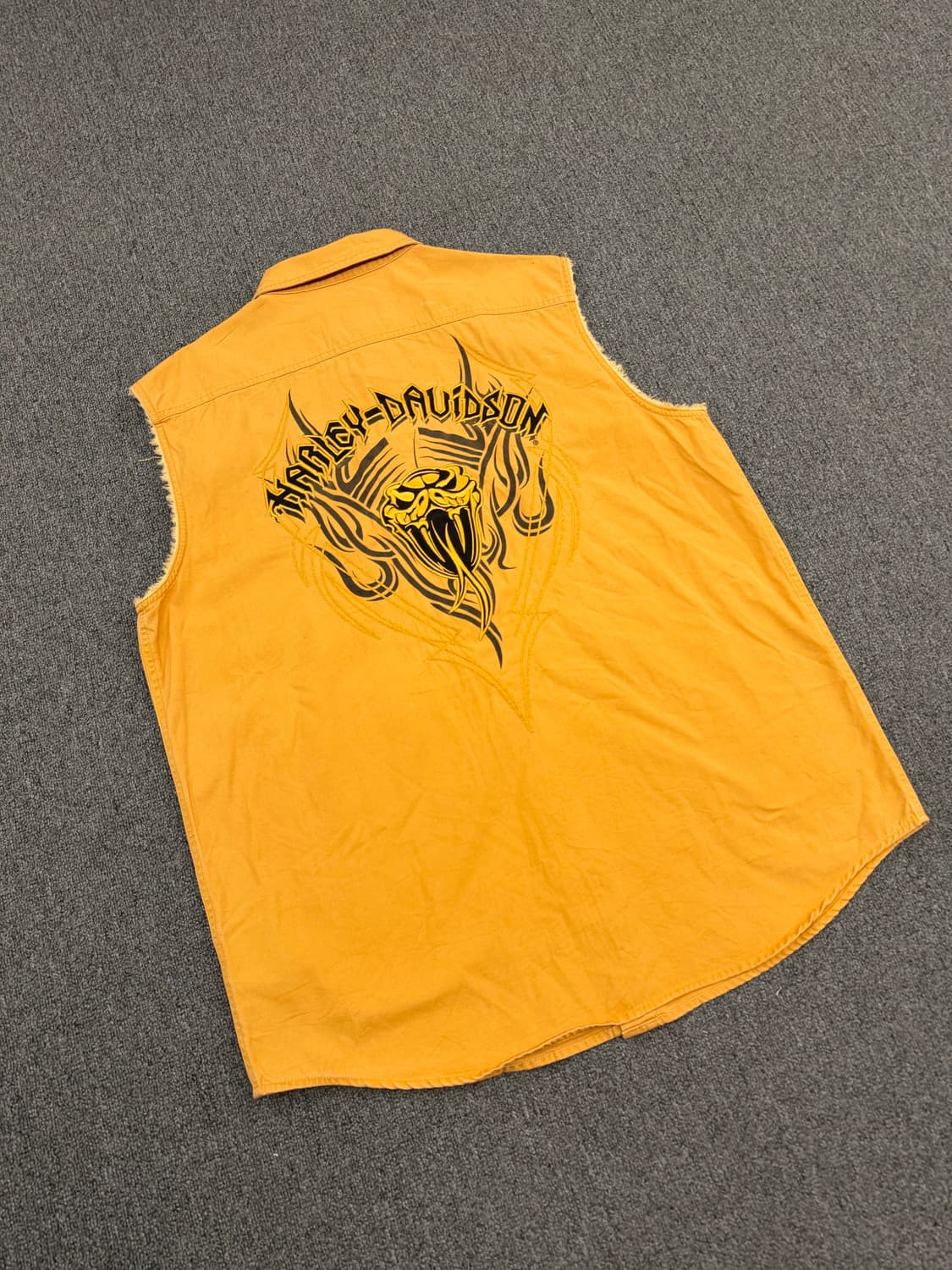 XL)할리데이비슨 빈티지 후면자수포인트 커스텀조끼 베스트 상품이미지5