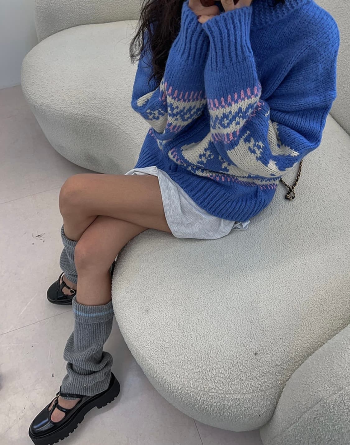 (새상품)메이메이 래빗 지퍼 니트 가디건 상품이미지4