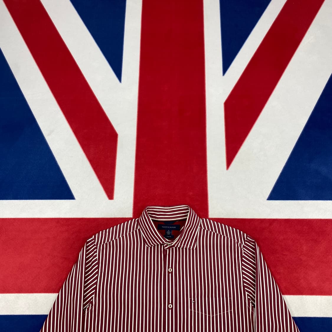 타미 와이드카라 스트라이프셔츠 M 실측 L  상품이미지2