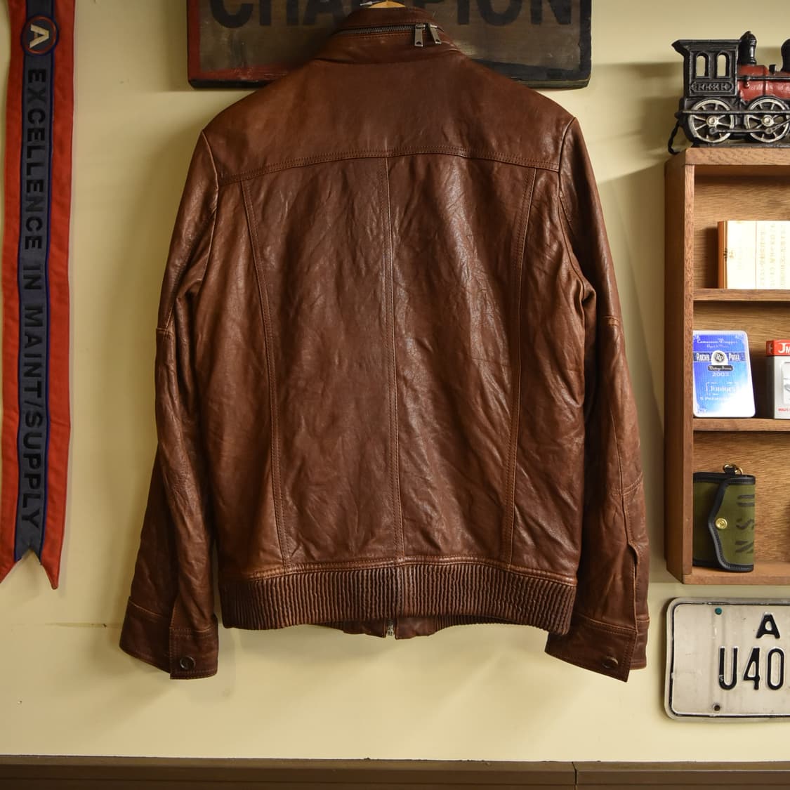 지오지아(ZIOZIA) 양가죽 자켓 브라운 100 상품이미지7