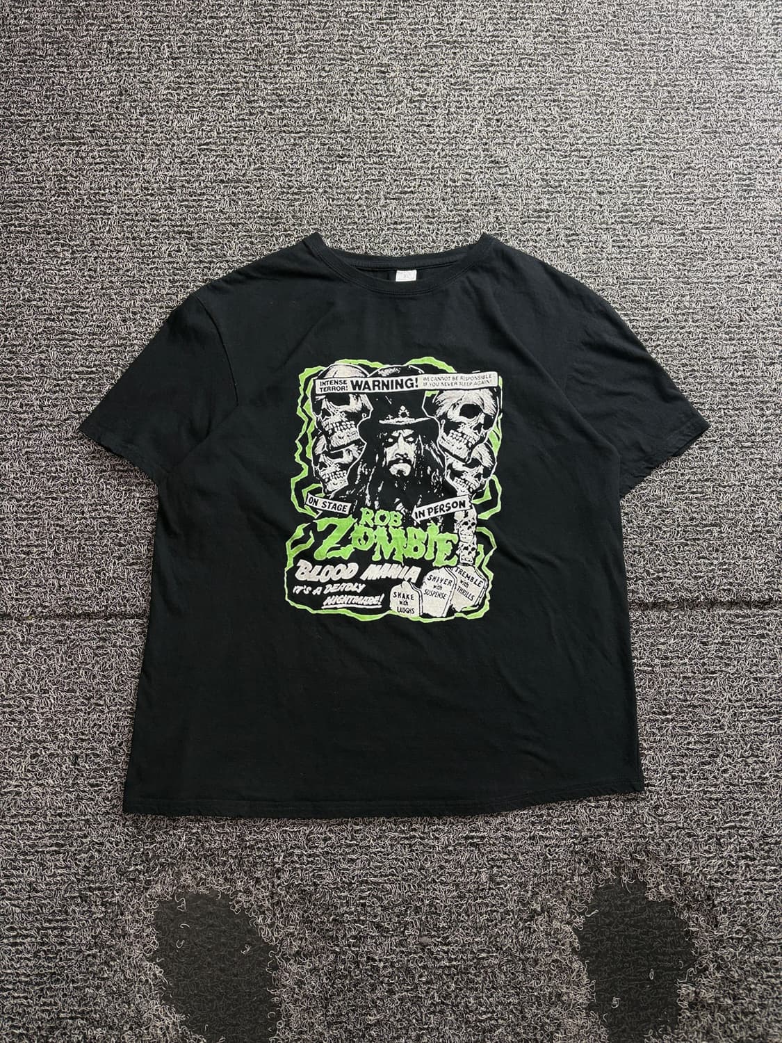 USA 빈티지 롭 좀비 블러드 매니아 락 티셔츠 3658 상품이미지2