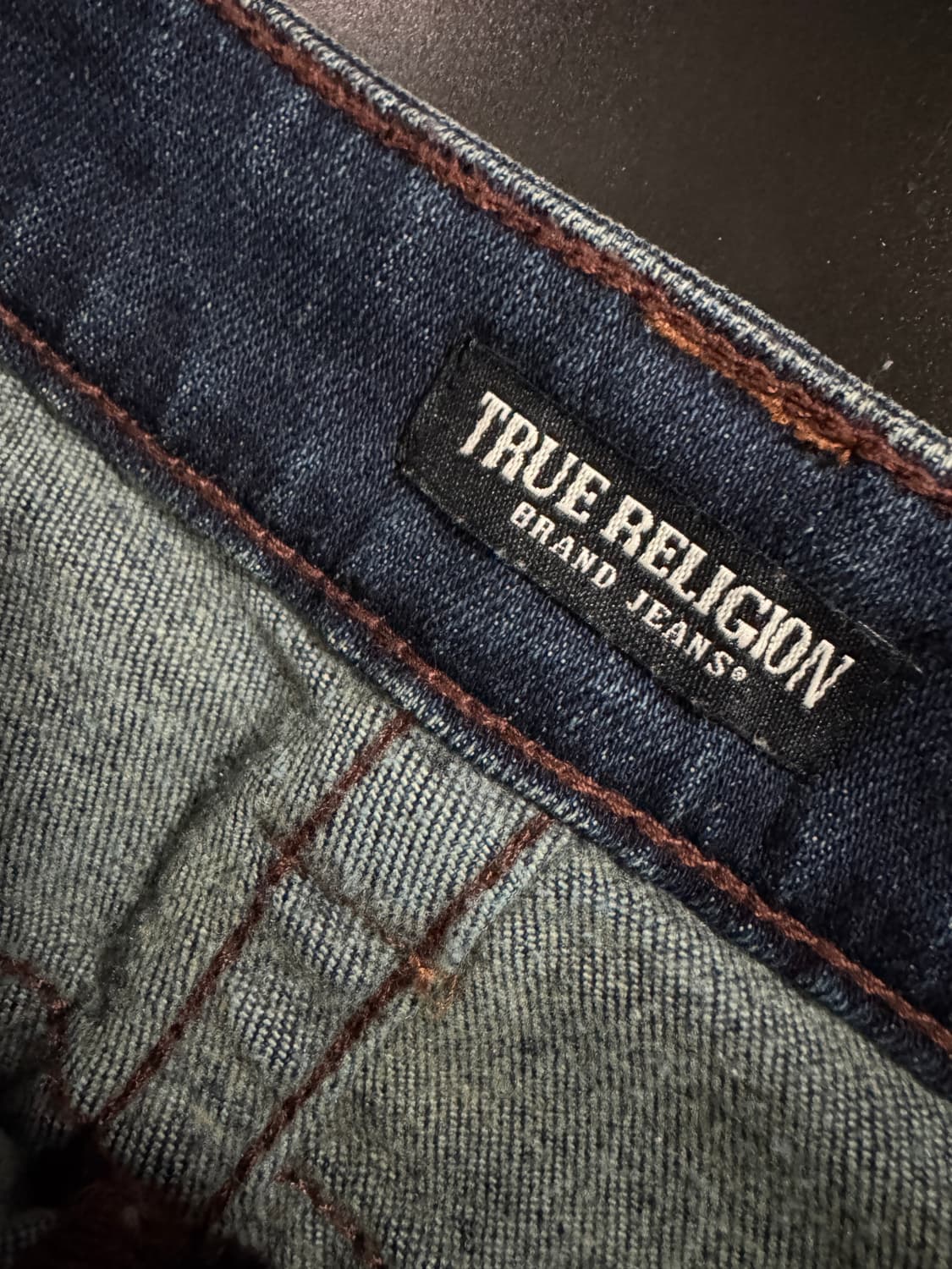 여성 트루릴리젼 22년도 빈티지 워싱 데님팬츠 33.8인치 상품이미지3