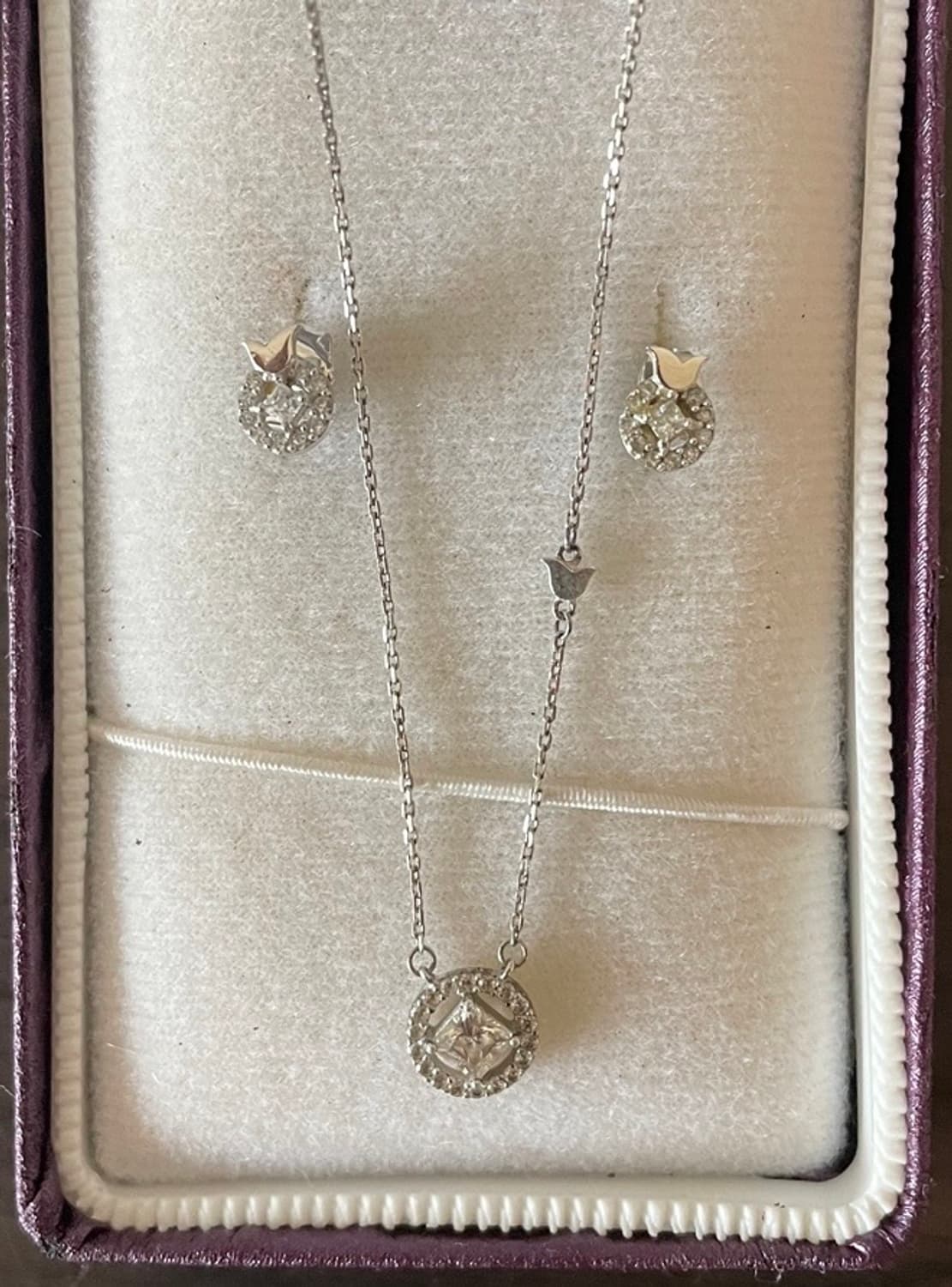 [정품]티르리르 튤리 목걸이 귀걸이 세트 실버925 시그니처튤립 큐빅 상품이미지5