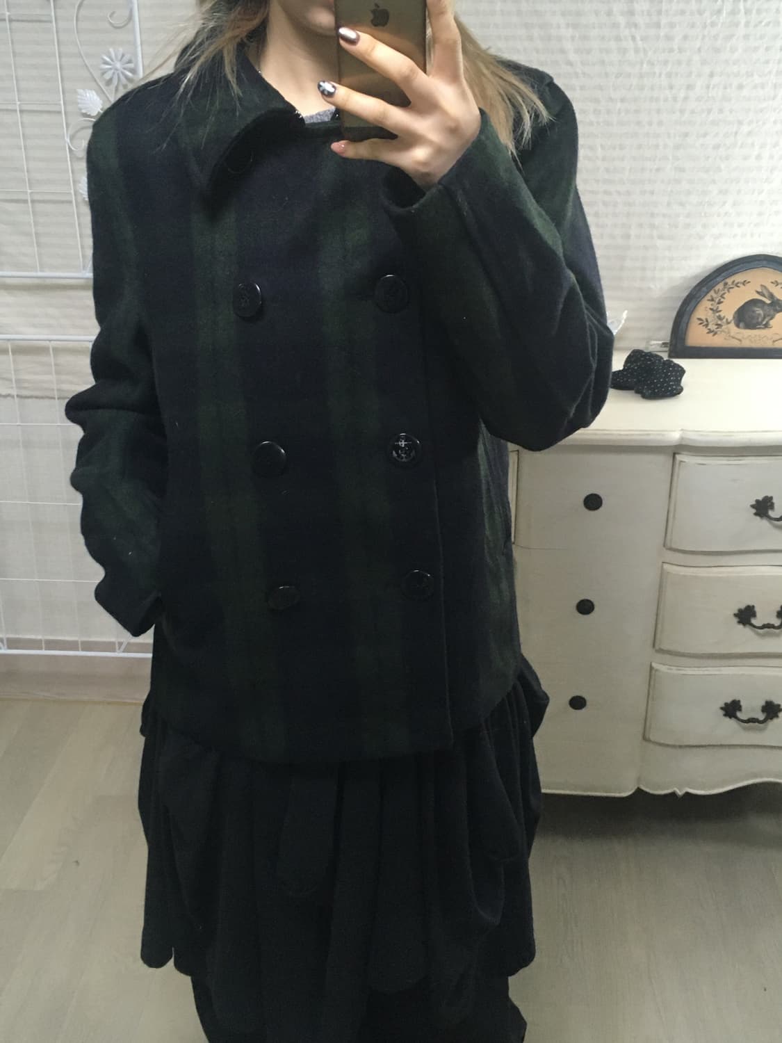 일본빈티지 유니온블루트랩스 그린 체크 울자켓 상품이미지6