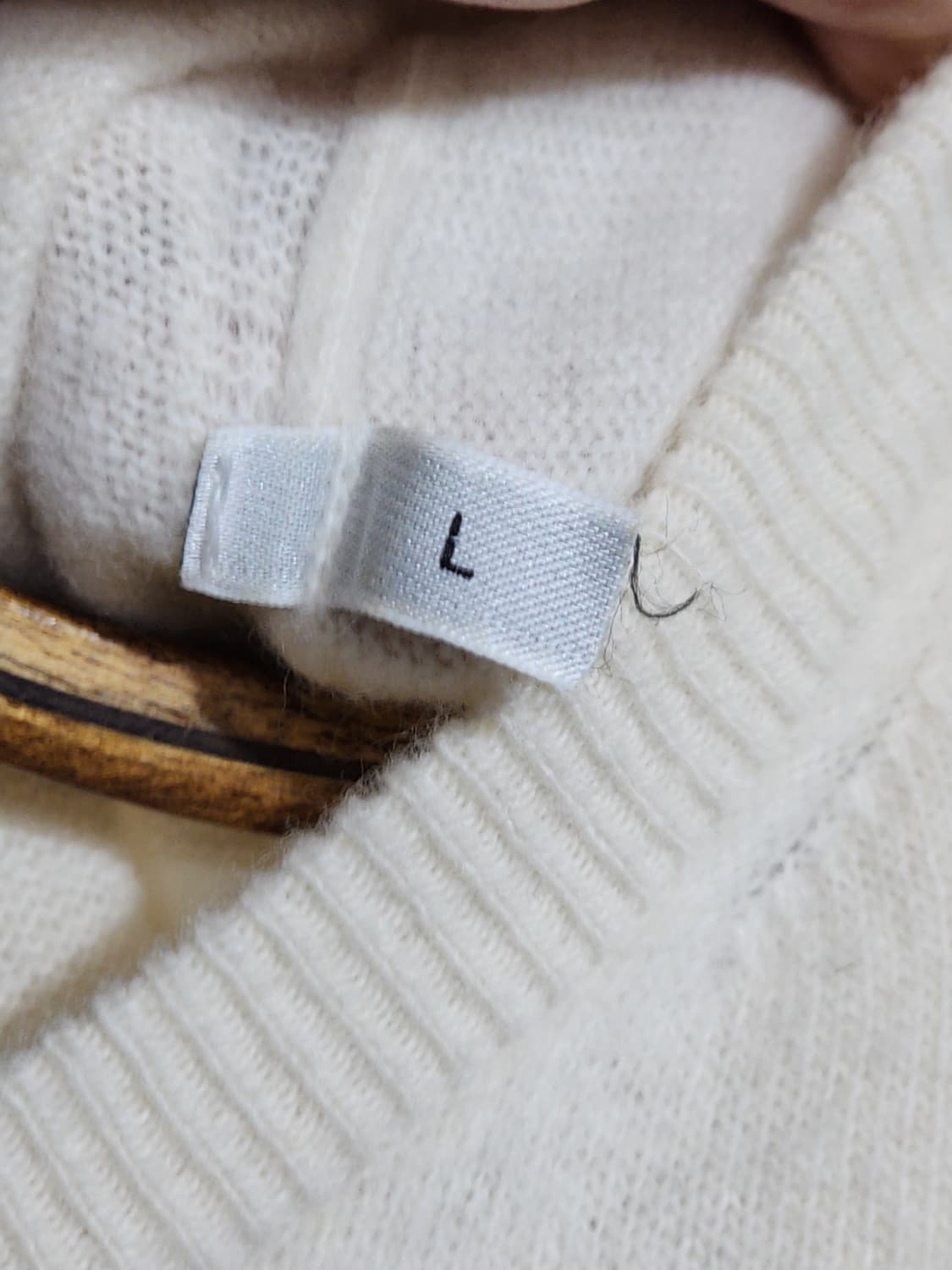(XL) 아이스버그 니트 아이보리 울 캐시미어 스웨터 이태리판  상품이미지4