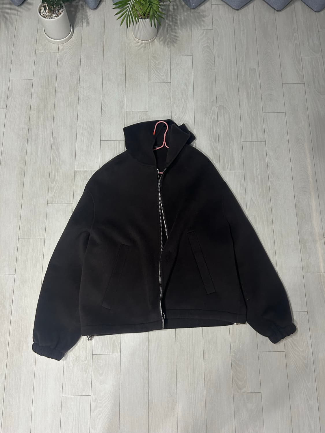 자라 브라운 후드집업 상품이미지2