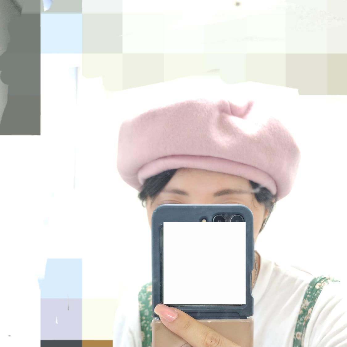 빈티지 핑크 울 베레 상품이미지3