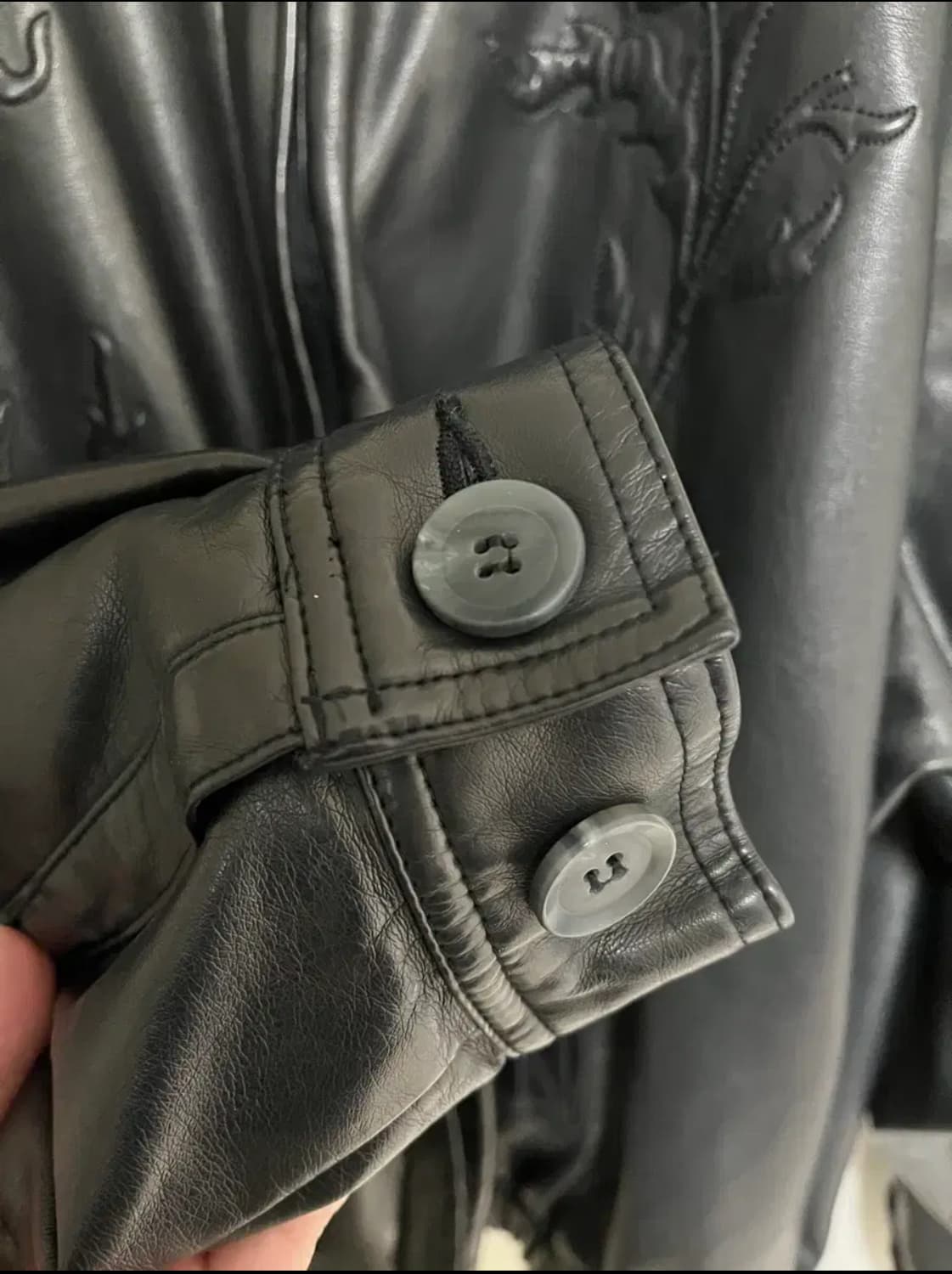 604service rose leather jack 블랙 팝니다 상품이미지5