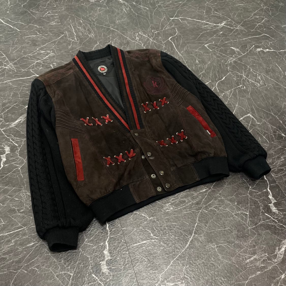 L(XL) REDOX 양가죽 도킹 에스닉 봄버 자켓 상품이미지4