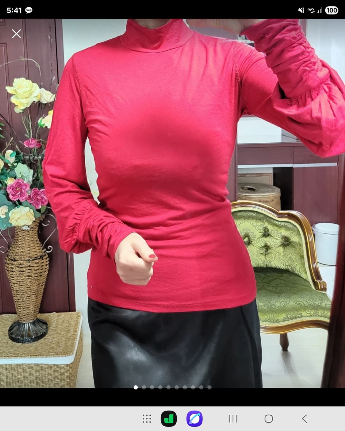 새상 프랑스 모르간 로맨틱 나팔소매 모달 셔츠  상품이미지6