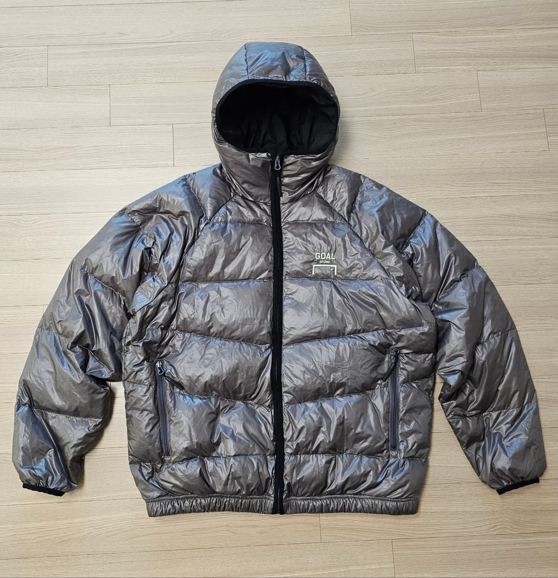 L 100~105 골스튜디오 라이트 다운 자켓 패딩 그레이 덕 80:20 상품이미지1