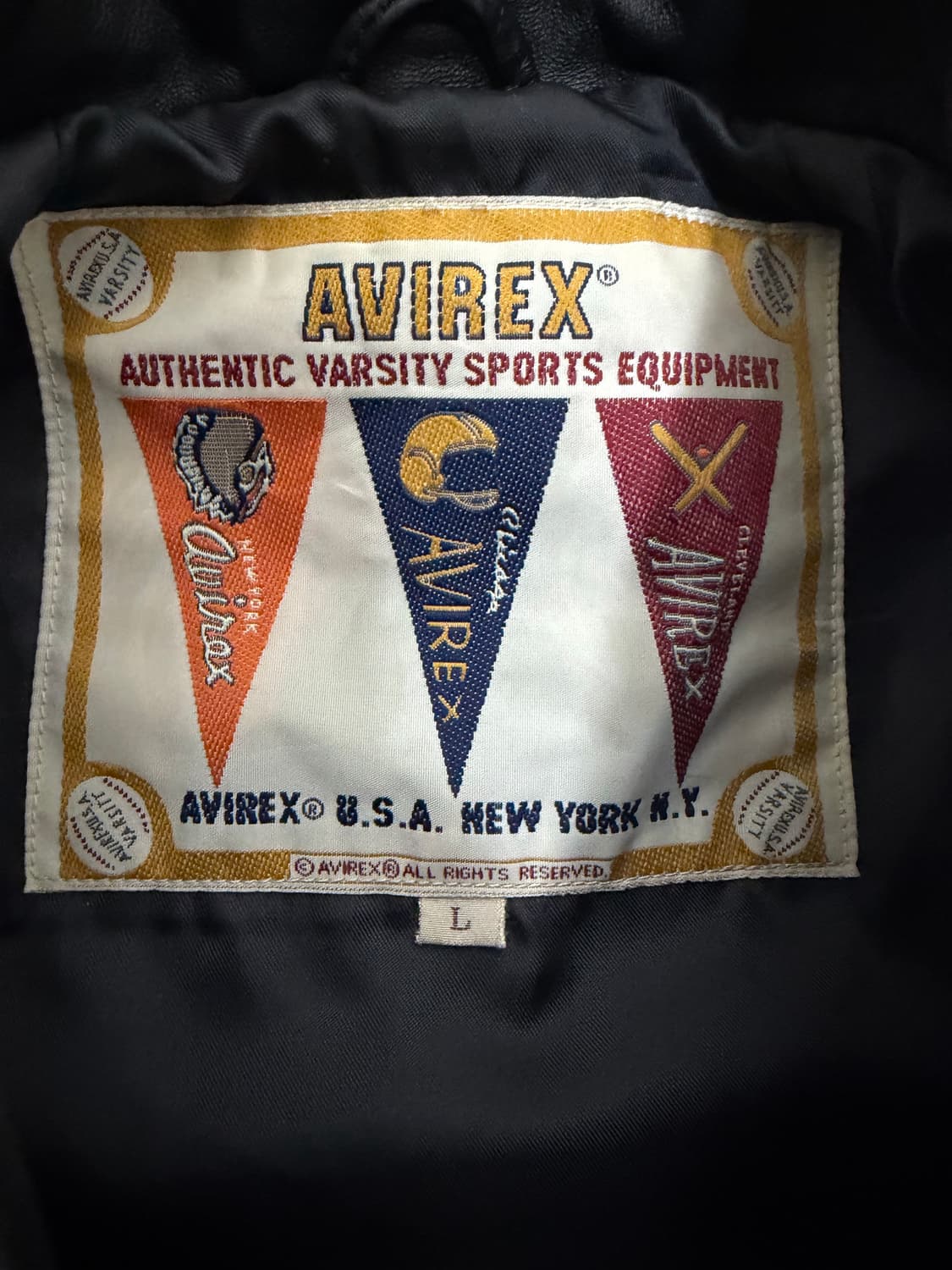 아비렉스 라이트 시그니처 가죽자켓 올블랙 상품이미지3