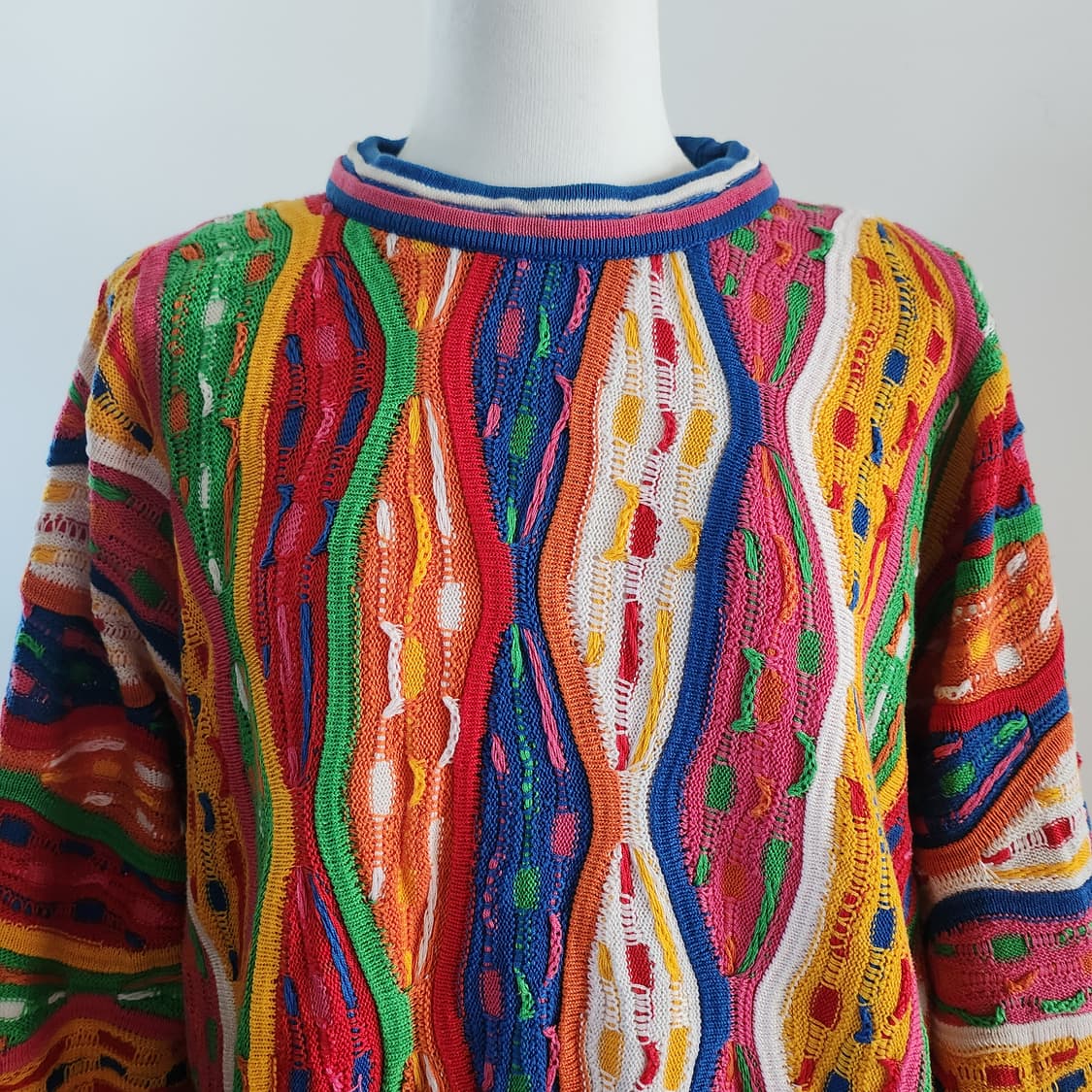 Coogi 쿠지 케이블 니트 여성 빈티지 스웨터 M 상품이미지2