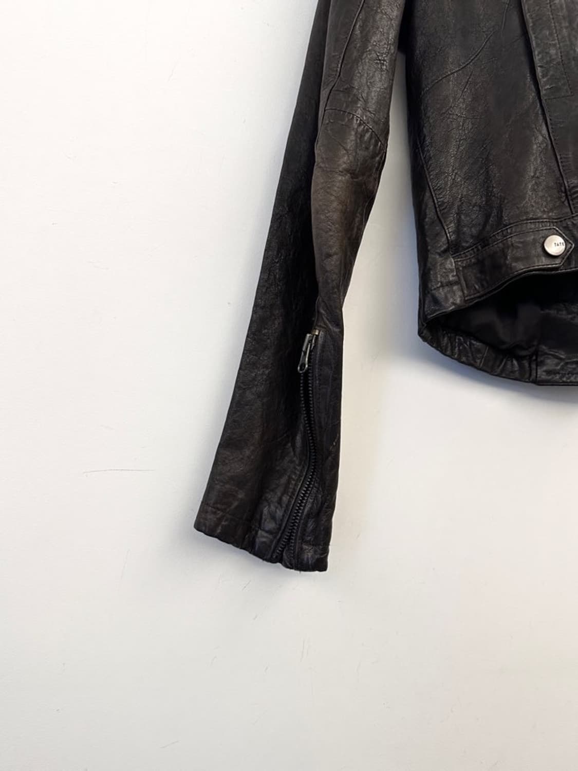 TATE short leather jacket / deep brown 상품이미지4